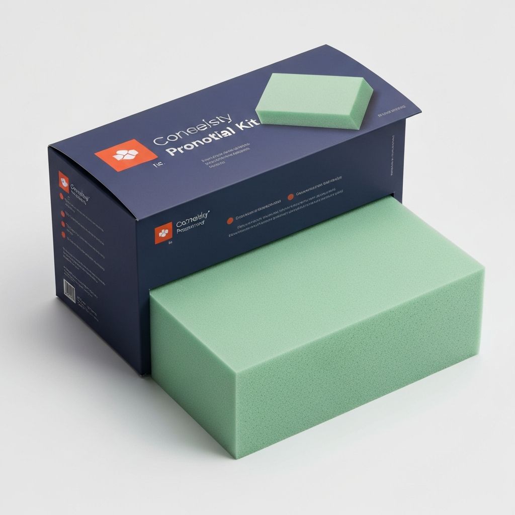 Branded foam for promotional kits